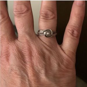 Vintage Sterling Silver Real Diamond Ring